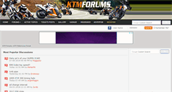 Desktop Screenshot of ktmforums.com